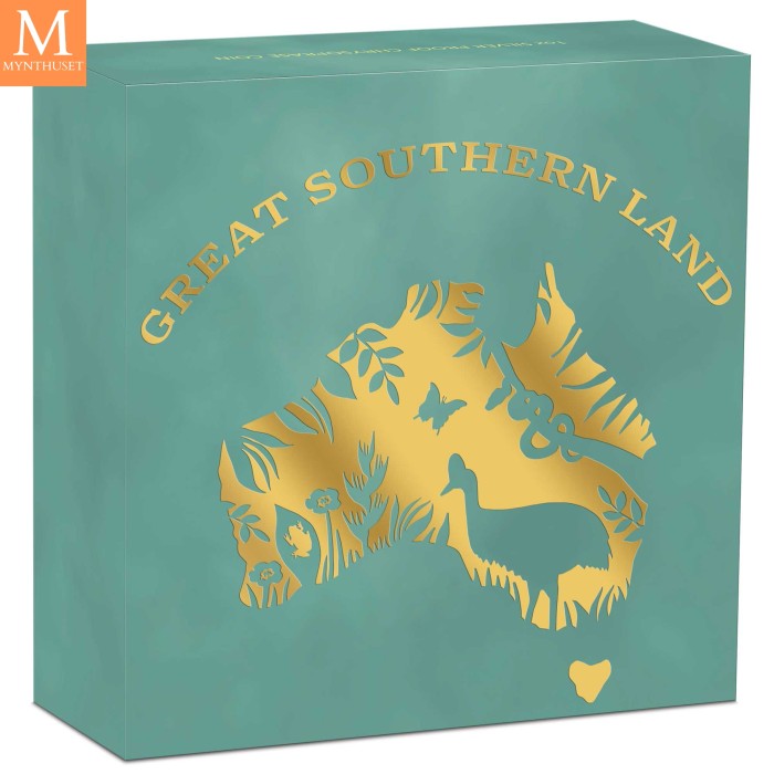 2024 Australia 1 oz Sølv Opal serien Great Southern Land Chrysoprase kvalitet Proof