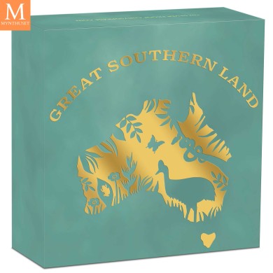 2024 Australia 1 oz Sølv Opal serien Great Southern Land Chrysoprase kvalitet Proof