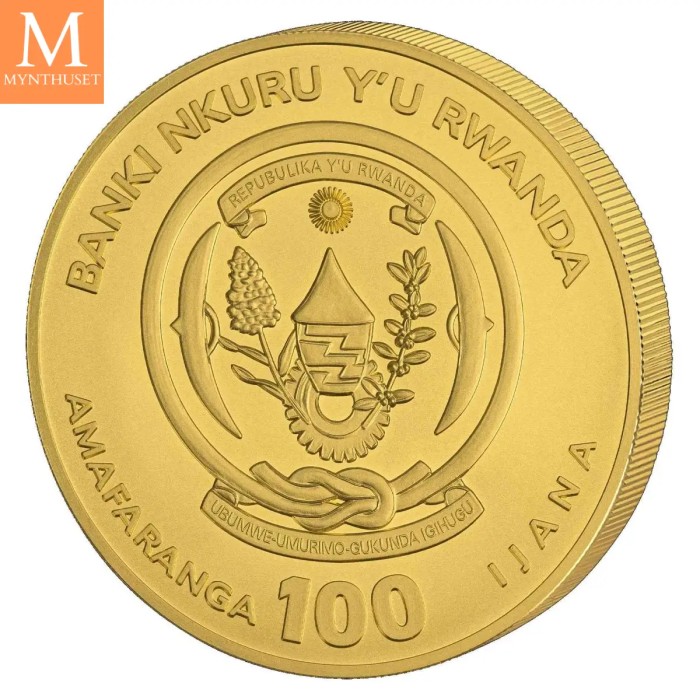 2026 Rwanda African Ounce Hyena 1/12 OZ  100 AMAFRANGA kvalitet BU