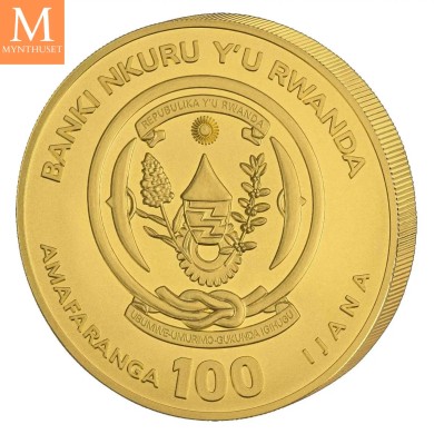 2026 Rwanda African Ounce Hyena 1/12 OZ  100 AMAFRANGA kvalitet BU
