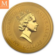 1998 Australia NUGGET 1 OZ GULL 9999 i KVALITET BU I KAPSEL