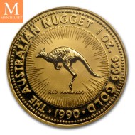 1990 Australia 1oz Gull Kangaroo BU M/Kapsel