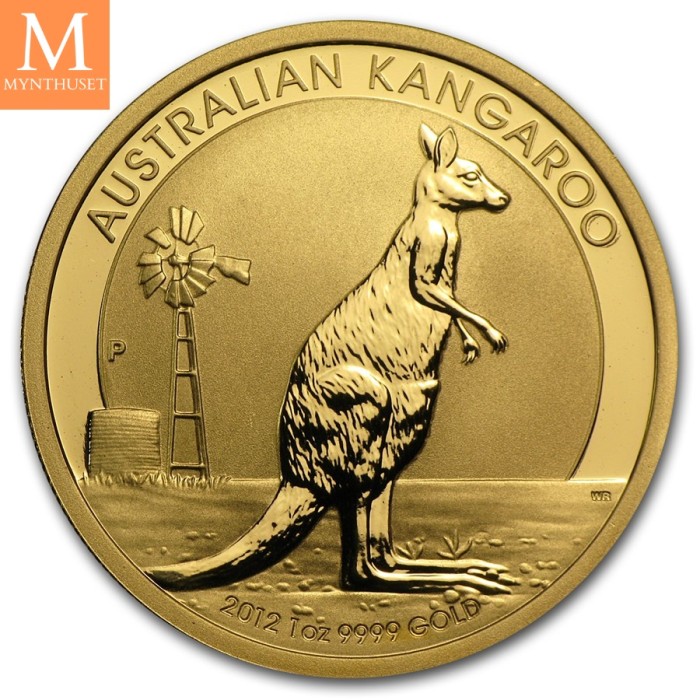2012 Australia 1oz Gull Kangaroo BU M/Kapsel