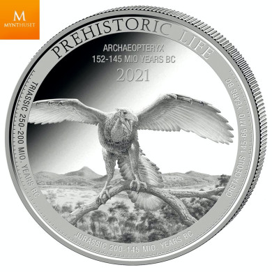 KONGO 2021 QUETZALCOATLUS  1 OZ SØLV I KVALITET BU M/KAPSEL