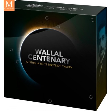 2022 Australia 1 oz sølv Einstein's Theory of Relativity Wallal Expedition proof i originalt skrin