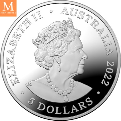 2022 Australia 1 oz sølv Einstein's Theory of Relativity Wallal Expedition proof i originalt skrin