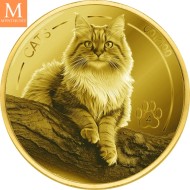 2025 Fiji CATS 5 dollar 1/2 OZ  GULL BU I KAPSEL og forseglet plast