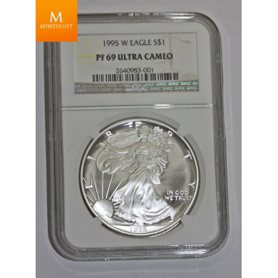 MEGET Attraktiv. Silver Eagle 1995 W PF69 