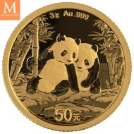 2026 Kina 3 Gram Gull Panda BU forseglet