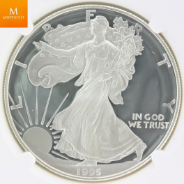 MEGET Attraktiv. Silver Eagle 1995 W PF69 