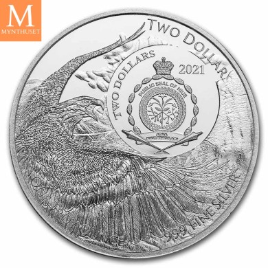 2021 Niue 1 oz Silver PCGS 35th Anniversary kvalitet BU i kapsel