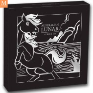 2026 Australia YEAR OF THE  HORSE 30 DOLLAR 1 KILO  LUNAR III MED GULL "PRIVY MARK" KVALITET BU