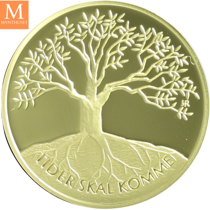 Tusenårsmynten 1500 Kroner 2000 Millennium 1/2 Oz Gull kvalitet Proof med skrin