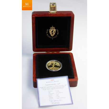 Gull 1/2 Oz 1500 Kroner 2000 Millennium