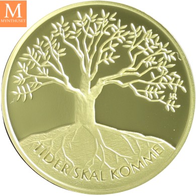 Tusenårsmynten 1500 Kroner 2000 Millennium 1/2 Oz Gull kvalitet Proof i kapsel