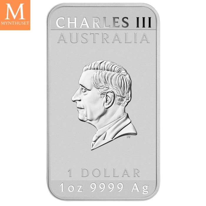 2026 Australia Lunar Horse 1oz SØLV rektangulær i kvalitet BU i kapsel