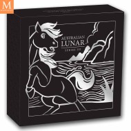 2026 Australia 1 oz Sølv Lunar S3 Year of the Horse Proof high Relief i Kapsel, ekthetsbevis og skrin