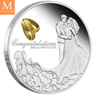 2026 Australia 1 oz Sølv Lunar S3 Year of the horse Gullforgylt i Kapsel, ekthetsbevis og skrin