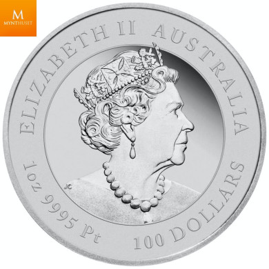 Australia "YEAR OF THE TIGER" 2022 100 $ 1 OZ PLATINUM  LUNAR SERIE 3  Kvalitet Proof OPPLAG KUN 188