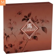 2026 Tuvalu YEAR OF THE HORSE 4 x 1 DOLLAR SETT MED KVADRANTFORMEDE MYNTER I KVALITET PROOF MED ESKE OG COA