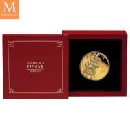 Reservert! 2025 Australia 1 oz Gull Lunar S3 Year of the Snake Proof med Etui & COA