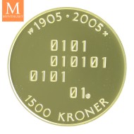2004 1500 Kroner Gull unionsoppløsningen 100 år Olje 1/2 Oz Gull