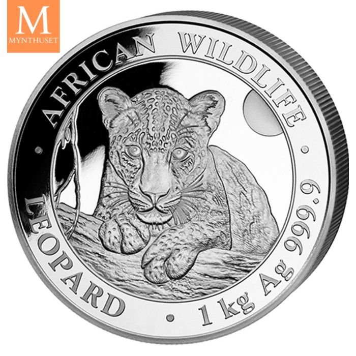2025 Somalia LEOPARD 1 KILO AFRICAN WILDLIFE OPPLAG KUN 500 MYNTER