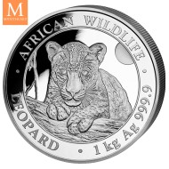 2025 Somalia LEOPARD 1 KILO AFRICAN WILDLIFE OPPLAG KUN 500 MYNTER