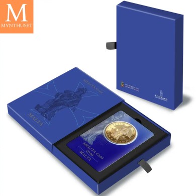 2020 MALTA 1oz Gull proof like sikkert innpakket (CertiPAMP) og presentasjonseske, opplag KUN 300
