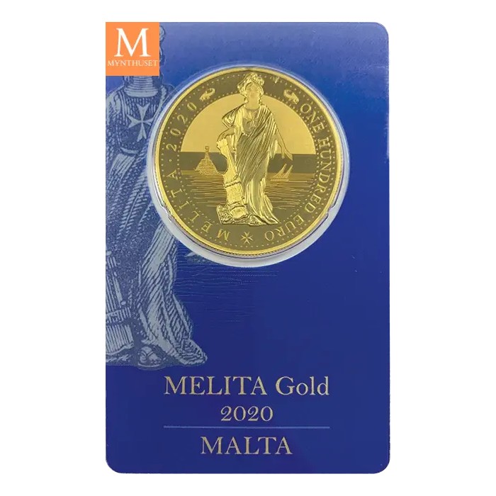 2020 MALTA 1oz Gull proof like sikkert innpakket (CertiPAMP) og presentasjonseske, opplag KUN 300