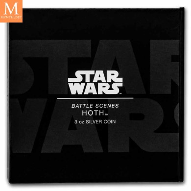 2022 Niue STAR WARS BATTLE OF Hoth 10 DOLLAR 3 OZ sølv mynt i kvalitet BU i kapsel og skrin