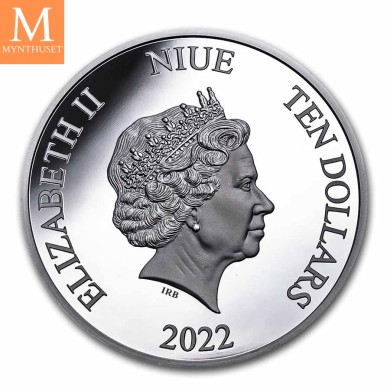 2022 Niue STAR WARS AT-ST WALKER 2 DOLLAR 1 OZ sølv mynt i kvalitet Proof i kapsel og skrin