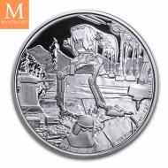 2022 Niue STAR WARS AT-ST WALKER 2 DOLLAR 1 OZ sølv mynt i kvalitet Proof i kapsel og skrin