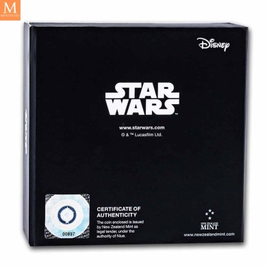 2022 Niue STAR WARS SANDCRAWLER 2 DOLLAR 1 OZ sølv mynt i kvalitet Proof i kapsel og skrin