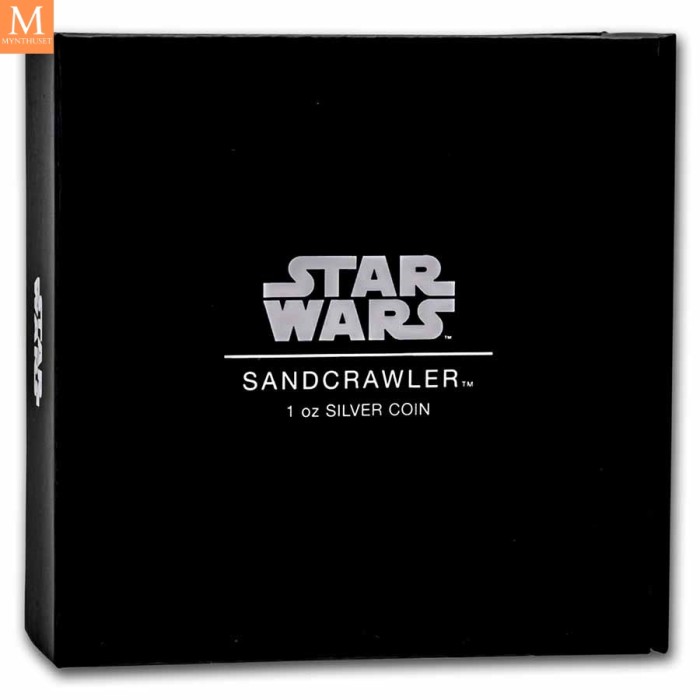 2022 Niue STAR WARS SANDCRAWLER 2 DOLLAR 1 OZ sølv mynt i kvalitet Proof i kapsel og skrin