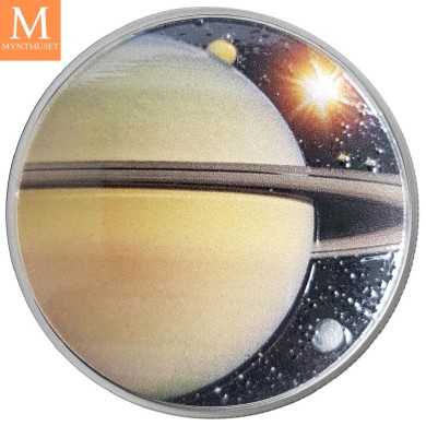 2022 USA Saturn The Solar System 1 DOLLAR 1 OZ sølv mynt i kvalitet Proof i kapsel