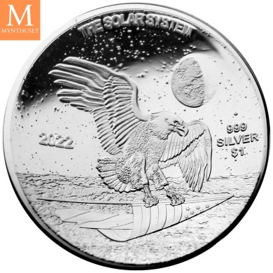 2022 USA Uranus The Solar System 1 DOLLAR 1 OZ sølv mynt i kvalitet Proof i kapsel