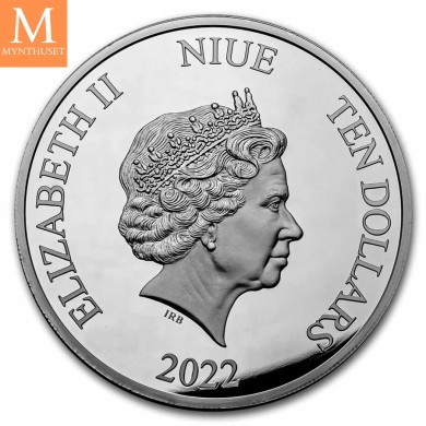 2022 Niue STAR WARS SANDCRAWLER  10 DOLLAR 5 OZ sølv mynt i kvalitet Proof i kapsel og skrin