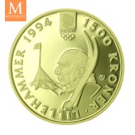 1993 OL Lillehammer 1/2 oz gullmynt NR4 Polarekspidisjonen i kvalitet Proof
