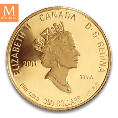 2001 Canada gull 350 Dollar Mayflower Provincial Flower kvalitet proof NGC PF69