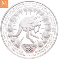 2000 Australia 5 dollars Elizabeth II Kangaroo 31,64 g 999 sølv kv proof