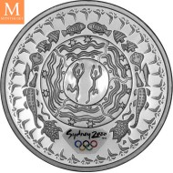 2000 Australia 5 dollars Elizabeth II Platypus 31,64 g 999 sølv kv proof
