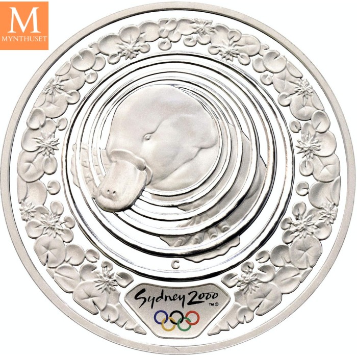 2000 Australia 5 dollars Elizabeth II Platypus 31,64 g 999 sølv kv proof