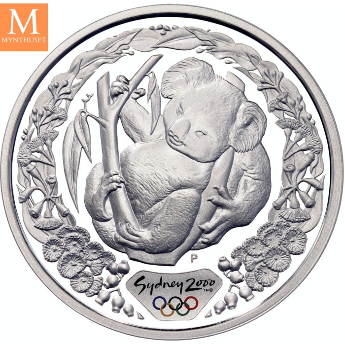 2000 Australia 5 dollars Elizabeth II Koala 31,64 g 999 sølv kv proof
