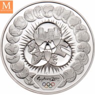 2000 Australia 5 dollars Elizabeth II Opera house 31,64 g 999 sølv kv proof