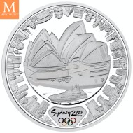 2000 Australia 5 dollars Elizabeth II Opera house 31,64 g 999 sølv kv proof