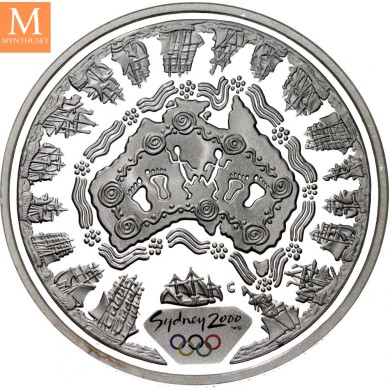 2000 Australia 5 dollars Elizabeth II  A Sea Change I 31,64 g 999 sølv kv proof