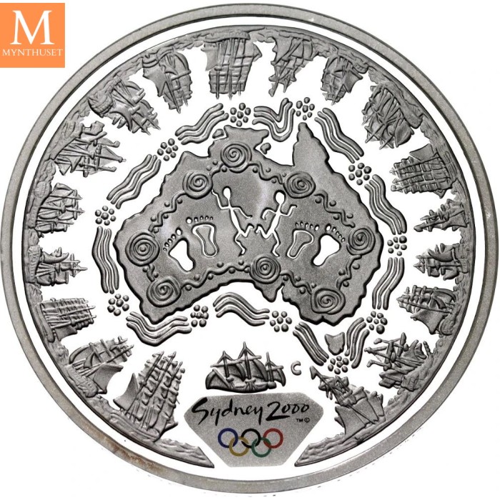 2000 Australia 5 dollars Elizabeth II  A Sea Change I 31,64 g 999 sølv kv proof