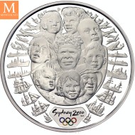 2000 Australia 5 dollars Elizabeth II  Races 31,64 g 999 sølv kv proof