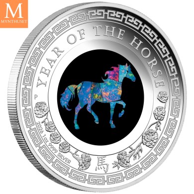 2026 Australia 1 oz Sølv Opal Lunar Horse kvalitet Proof